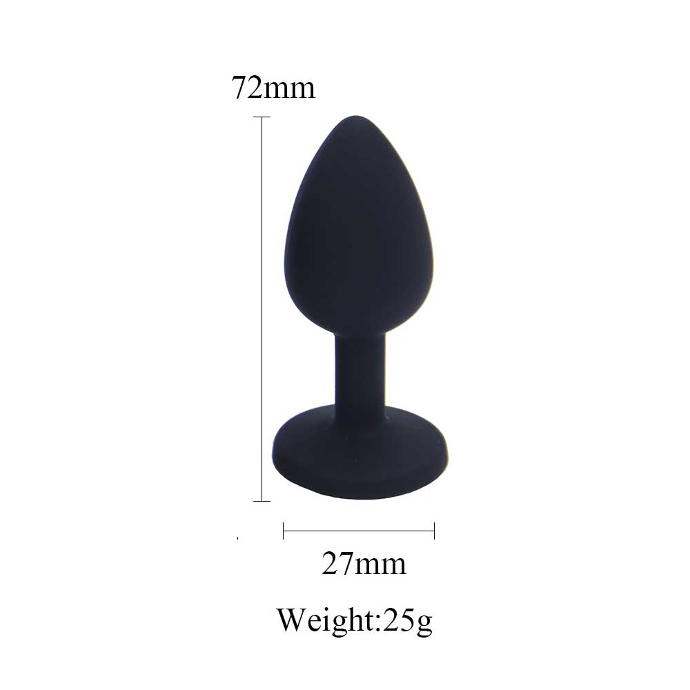 Backpart Taşlı Silikon Anal Tıkaç